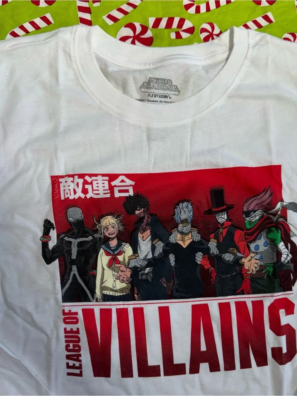 BIOWORLD My Hero Academia League of Villains Long Sleeve Shirt White L Unisex